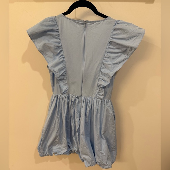 TCEC Light Blue Bubble Hem Dress - Picture 4 of 5